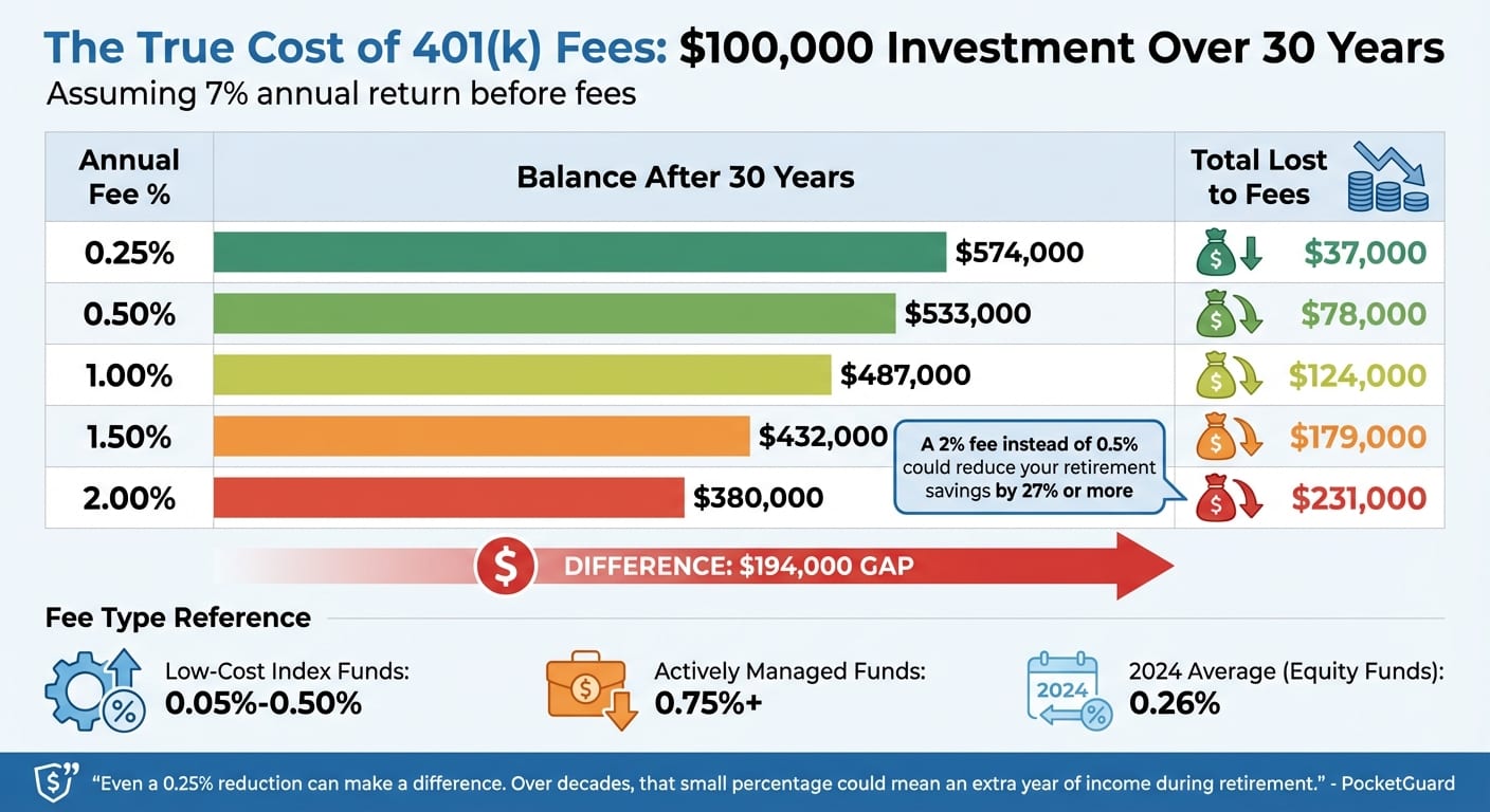 401(k) Fee Impact: How Expense Ratios Affect $100K Over 30 Years