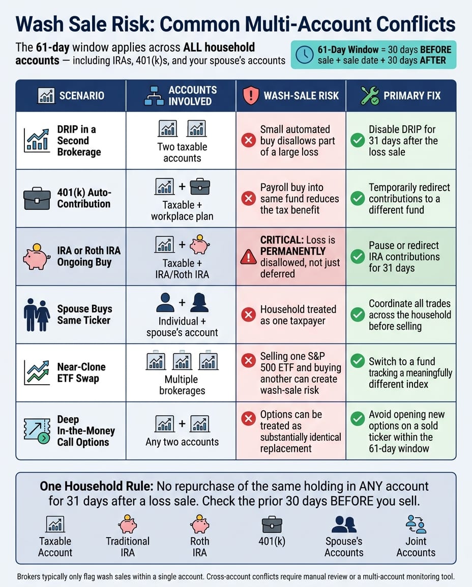 Wash Sale Risk by Account Type: What Every Multi-Brokerage Investor Must Know