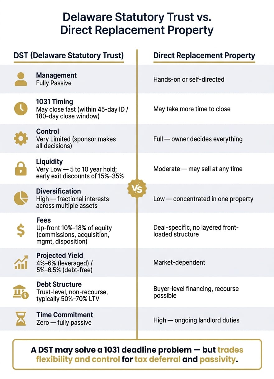 DST vs. Direct Replacement Property: Key Factors Compared