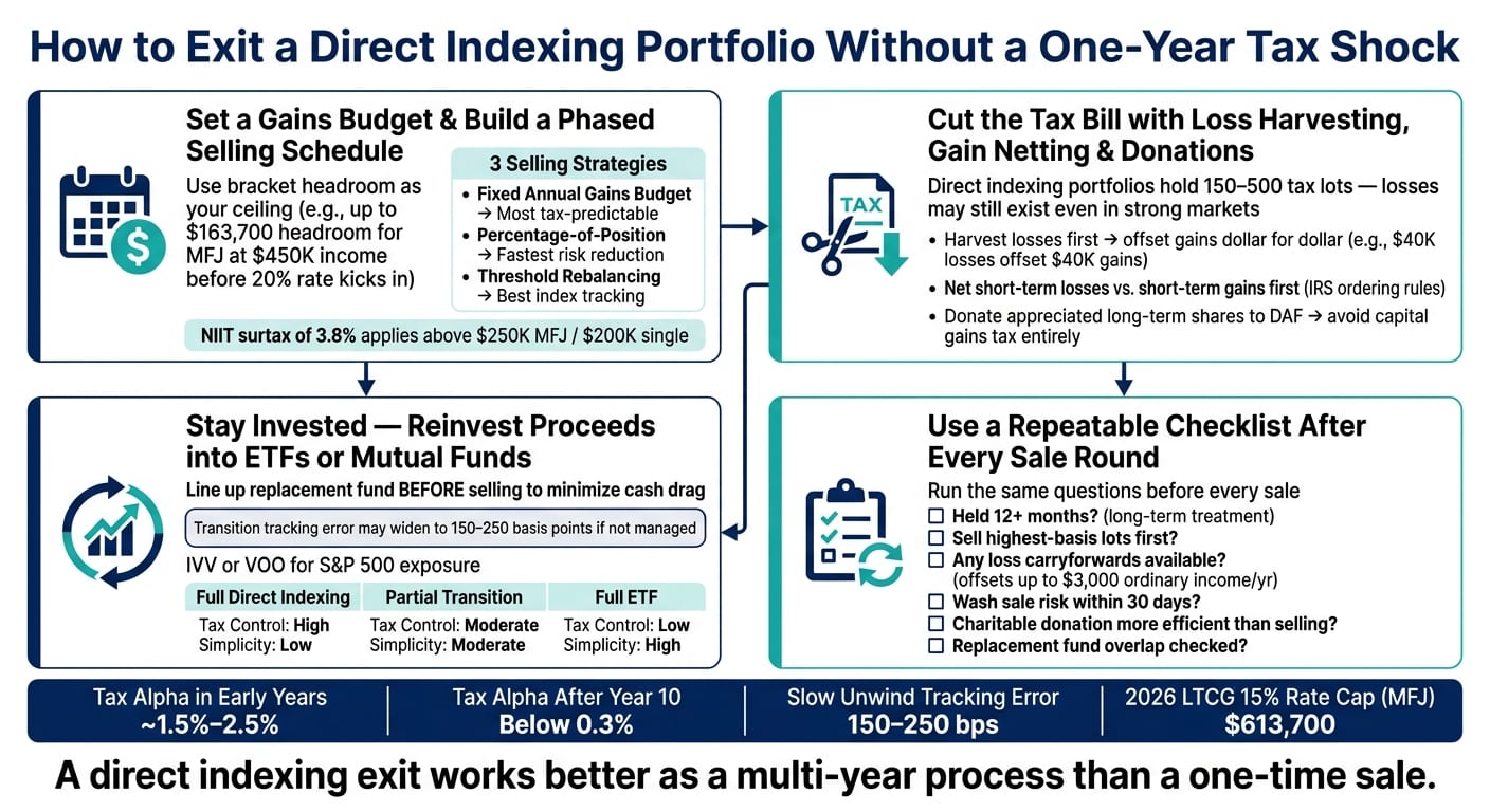 How to Exit a Direct Indexing Portfolio: 4-Step Tax-Smart Process