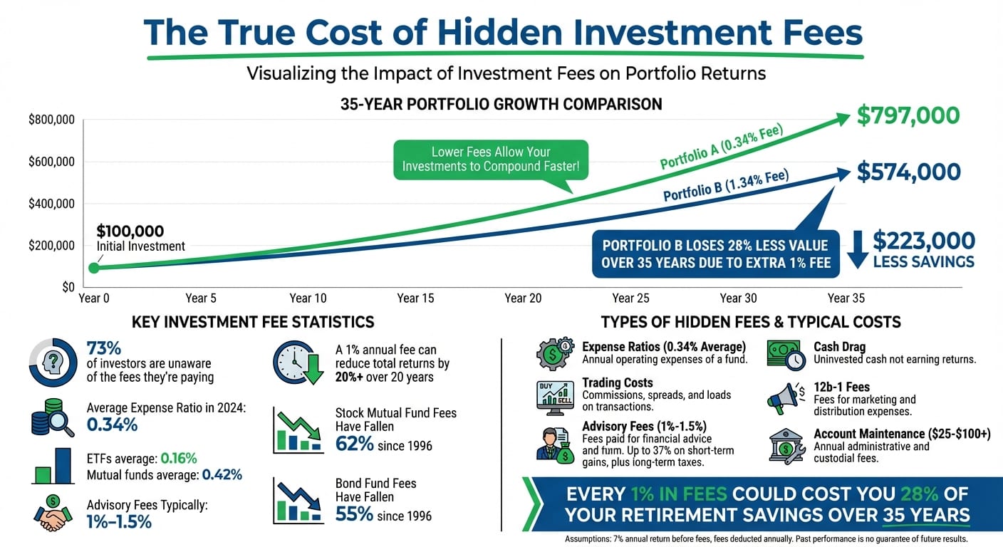 Hidden Investment Fees Impact on Portfolio Returns Over Time