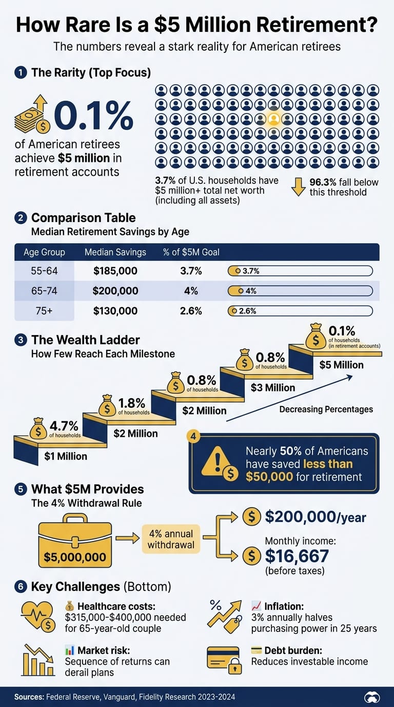 How Rare Is a $5 Million Retirement: Statistics and Comparisons