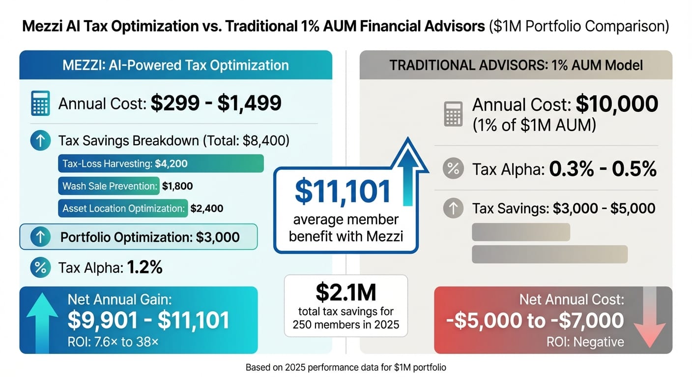Mezzi vs Traditional Financial Advisors: Cost and Tax Savings Comparison