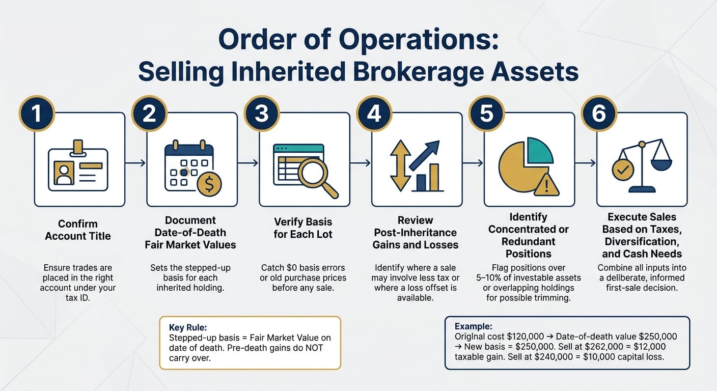 Inherited Brokerage Account: Step-by-Step Order of Operations Before Your First Sale