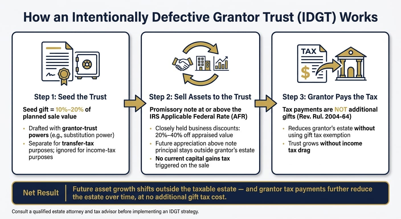 How an IDGT Works: 3-Step Estate Planning Process