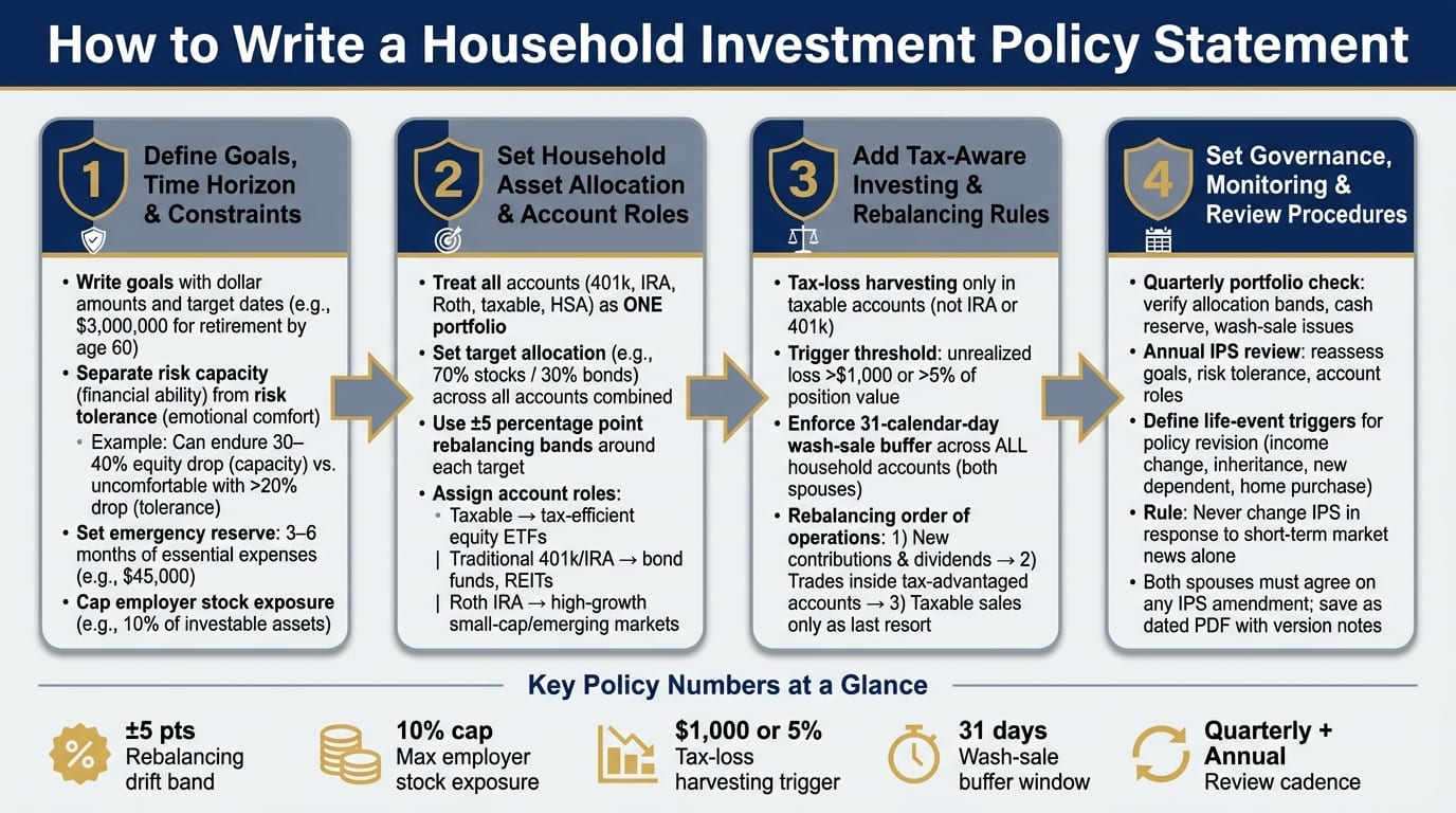 How to Write a Household Investment Policy Statement: 4-Step Framework