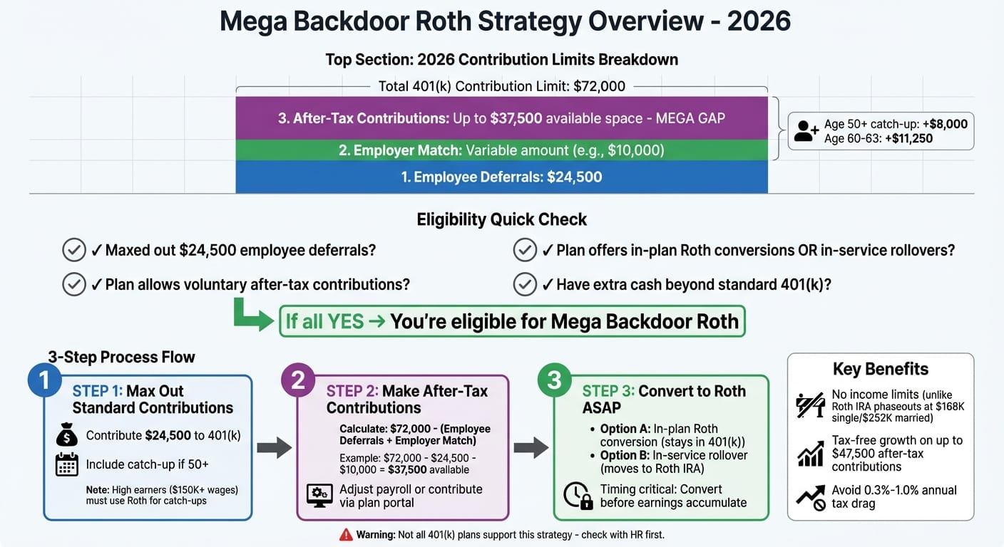 Mega Backdoor Roth Contribution Limits and Step-by-Step Process for 2026