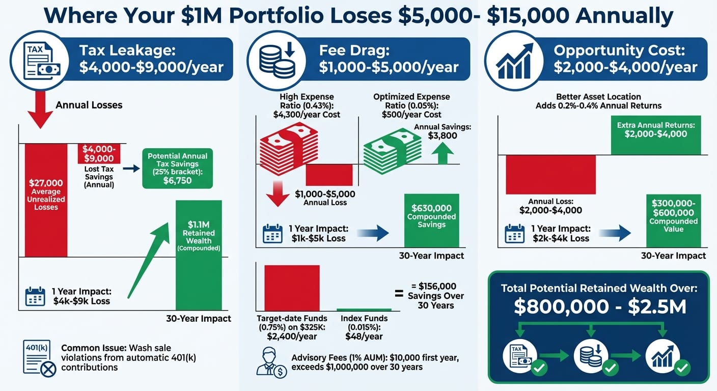 Annual Portfolio Losses: How $1M Portfolios Lose $5K-$15K Per Year