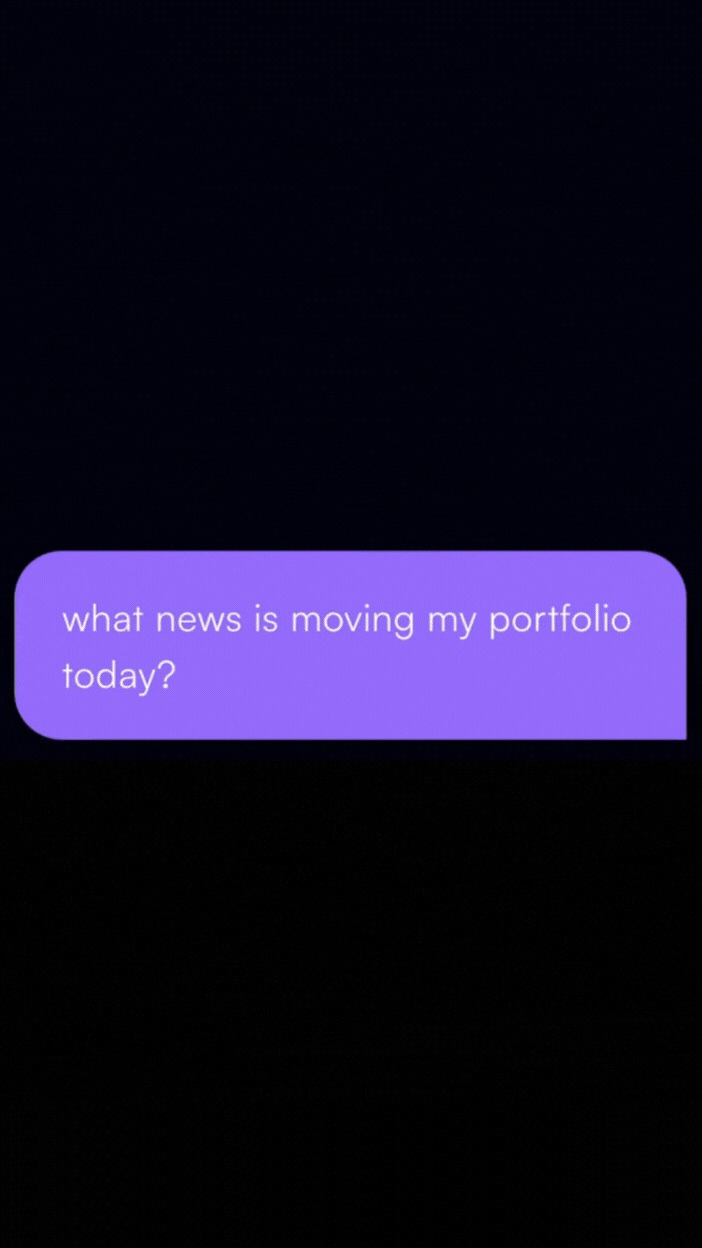 Asking Mezzi AI which news is affecting a portfolio