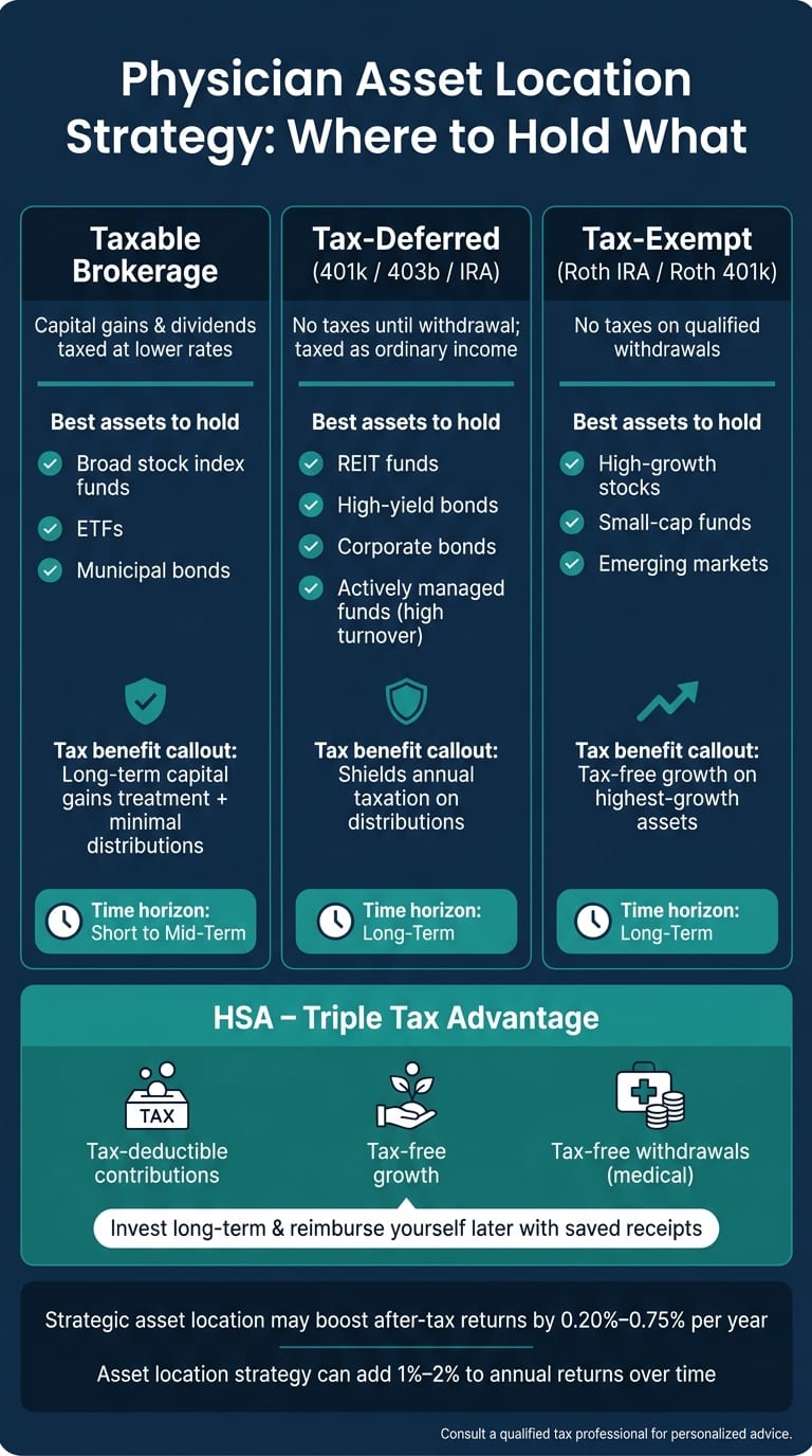 Physician Portfolio: Asset Location Strategy by Account Type
