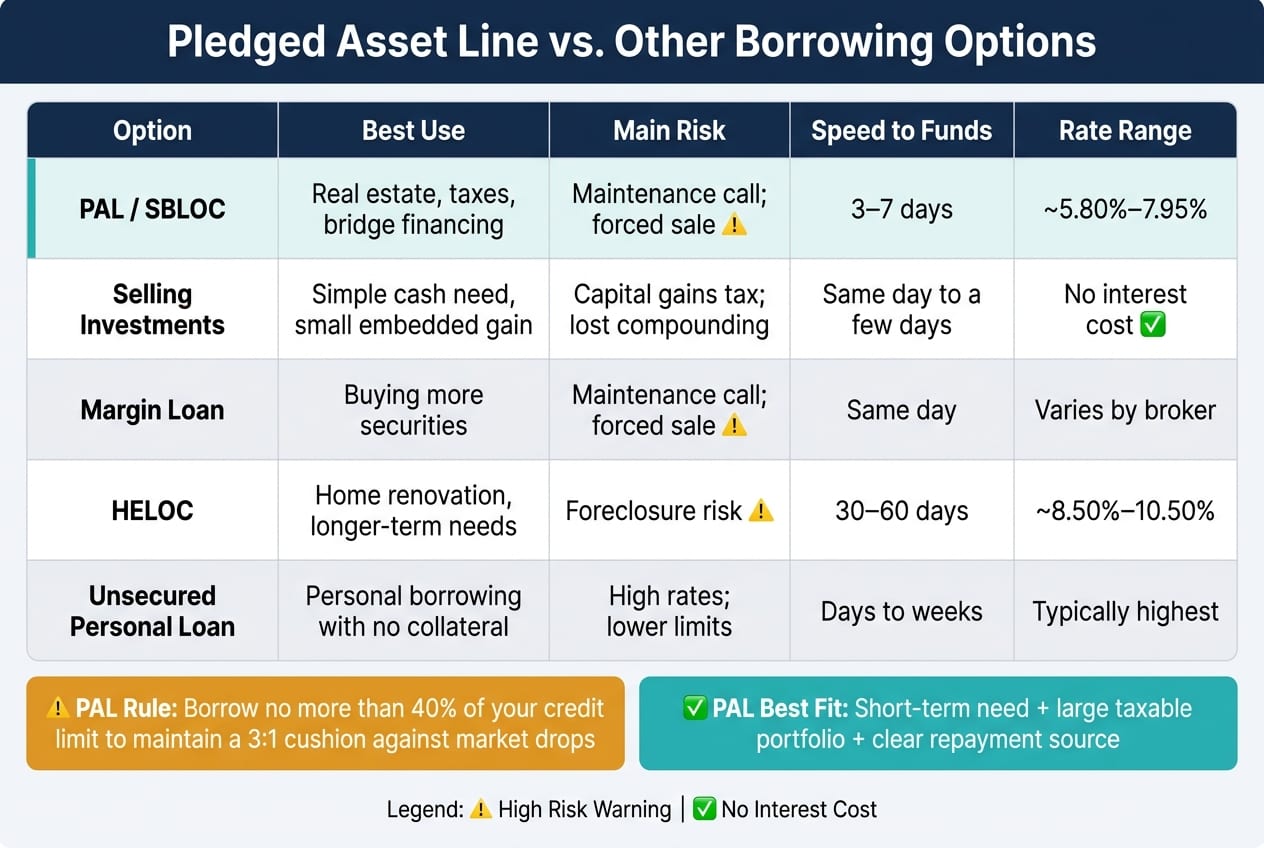 Pledged Asset Line vs. Other Borrowing Options: A Side-by-Side Comparison