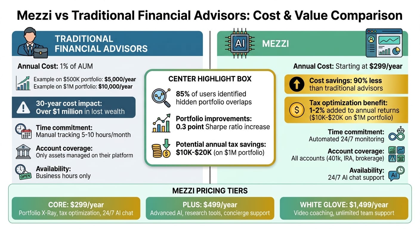 Mezzi vs Traditional Financial Advisors: Cost Comparison and Savings