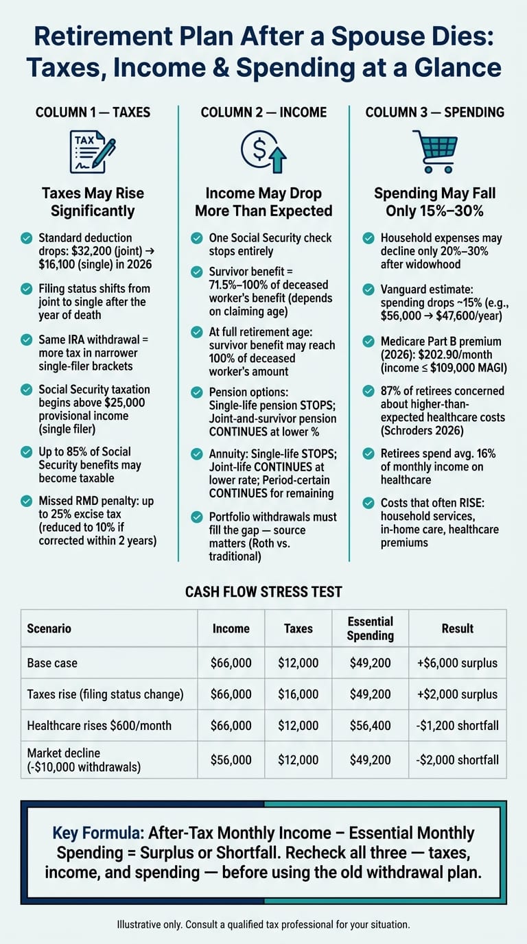 Retirement Income & Tax Changes After a Spouse Dies