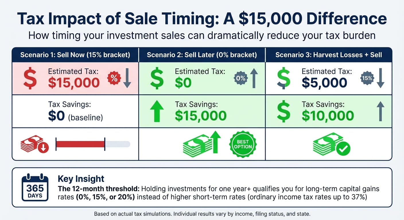 Tax Impact Comparison: When to Sell Investments for Maximum Savings