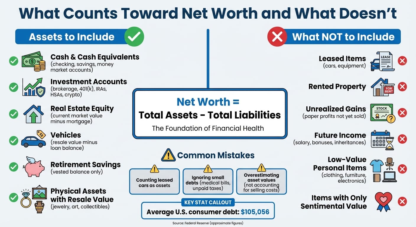 What to Include and Exclude When Calculating Net Worth
