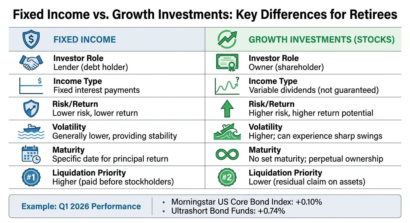 Fixed Income vs Growth Investments Comparison for Retirement